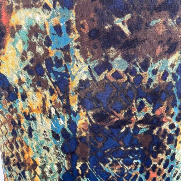 Rabbit Designs Beaded Multicolor Brown Printed Sleeveless Mini Sheath Dress 6/SM - Picture 14 of 15